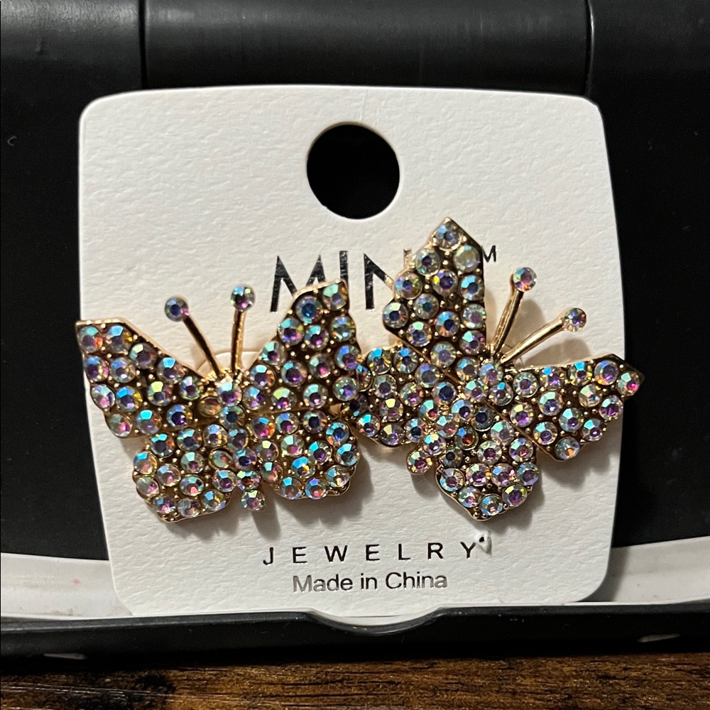 Sparkling Butterfly Earrings